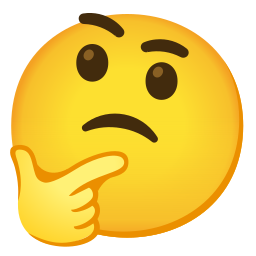 Emoji of person thinking