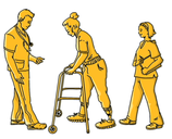 Drawing of Physical Therapy Session